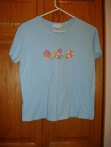 FRESH PRODUCE Top M Lite Blue With Frolic Flowers On Chest - €13,54 EUR