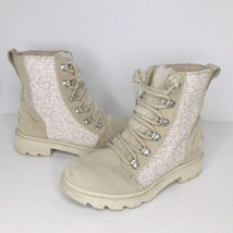 Sorel Lennox Cozy Lace Waterproof Boots Shoes Womens 5.5 EUC Hiker Hiking Combat - £38.75 GBP