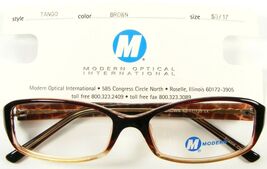 NEW MODERN OPTICAL TANGO BROWN GRAD EYEGLASSES GLASSES PLASTIC FRAME 53-... - $272.41 MXN