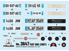 Skill 3 Model Kit 2007 Fiat 500 1/24 Scale Model by Italeri - £59.18 GBP