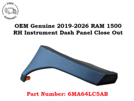 2019-2026 RAM 1500 Right Side Instrument Dash Panel Close Out Trim 6MA64... - $24.74