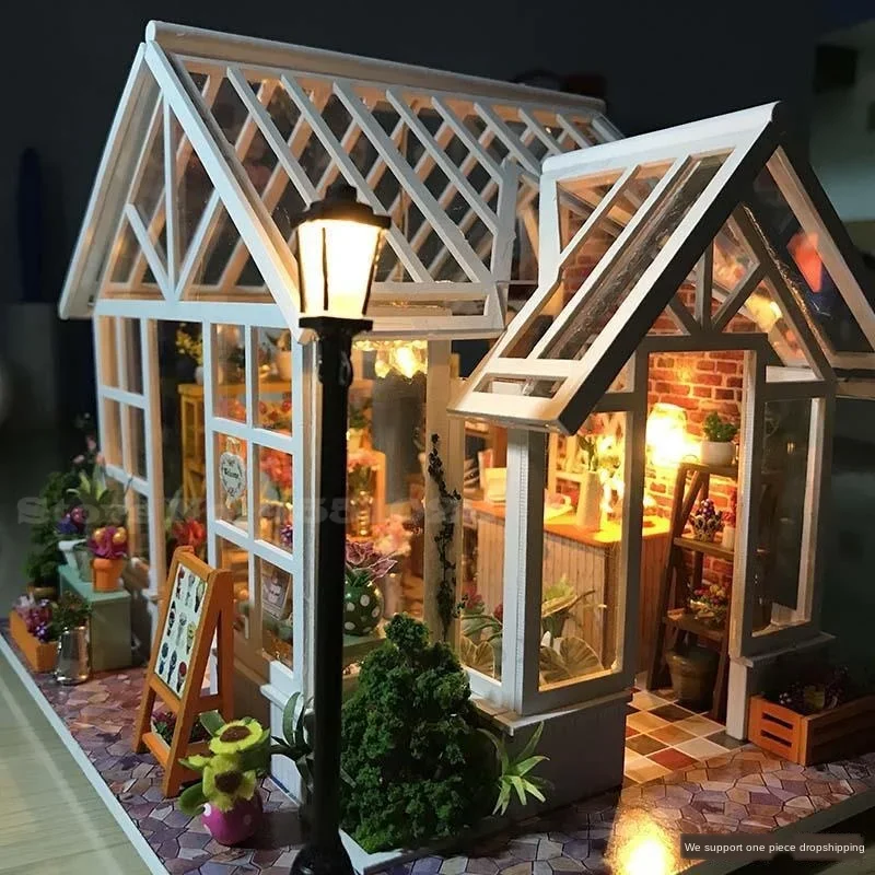 Cutebee DIY Doll House Wooden Houses Miniatures for dolls doll house Furniture - £54.76 GBP+