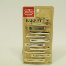 Vintage 1982 Goody Stay-Tight Barrettes Metal SEALED PACKAGE #8924 Gold ... - £40.34 GBP