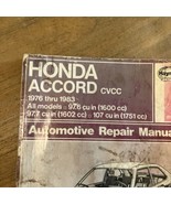 1976-1983 Honda Accord CVCC 351 1600cc 1602cc 107  Cu in Repair Manual - £4.67 GBP