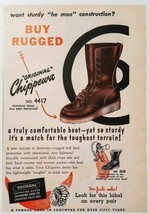 1954 Print Ad Chippewa No. 4417 Hunting Outdoors Boots Chippewa Falls,WI - £8.96 GBP