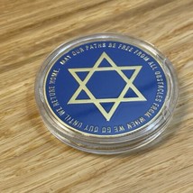 Israel Jewish Protection Blessing Star of David Coin Medallion w/Capsule KG - $17.81
