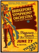 2687.Bridgeport Symphony Orchestra.Federal music project Poster.Decor Art. - £12.70 GBP+