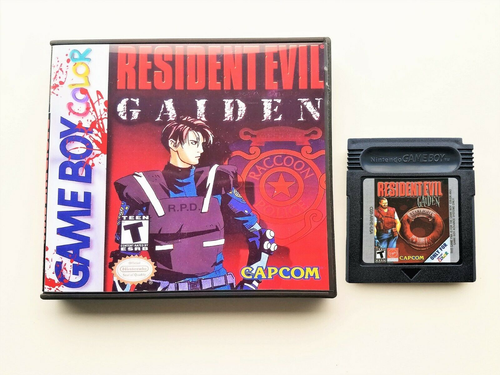 Resident Evil Gaiden w/ Custom Case + Game Gameboy Color GBC English (US Seller)