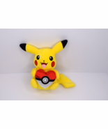 2021 Pokemon Pikachu Plush Valentine&#39;s Day 8&quot; Heart Poke Ball - $16.65 CAD