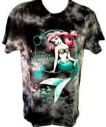 Disney The Little Mermaid ARIEL Short Sleeve T Shirt Black Tie Dye Size ... - €8,57 EUR