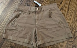 NEW White House Black Market Pret Play Shorts Toasted Hazelnut Size 12 C... - £44.57 GBP