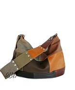 Patchwork Leather Hobo Bag: Handmade Shoulder Tote - $2,760.50 MXN