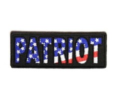 Patriot American Flag Motif 4&quot; X 1.5&quot; Iron On Patch (4759) (F12) - £4.66 GBP