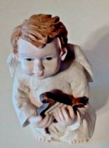 Vintage Angel Holding Harp Figurine 4 1/2&quot; Tall - £11.18 GBP