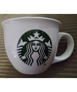 Starbucks 2015 Green Logo Coffee Cup Mug Large White 14 oz Oversized Cap... - $33.93 CAD
