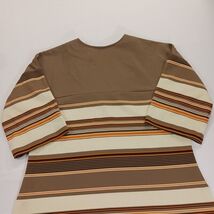 Vintage by Bogart of Texas Women's Beige/Brown Stripes Pullover Blouse Chest 42" image 2