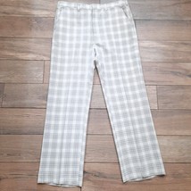 Vintage Haggar Slacks men&#39;s 36x31 Polyester Disco Leisure Suit Plaid 60-70s - $52.00