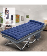 Slsy Folding Bed Cot with 3.3 Inch 2 Sided Mattress, 75&quot;* 28&quot; Folding Sl... - $98.95