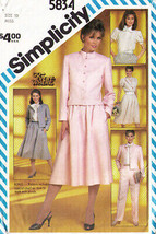Vintage 1982 Misses COORDINATES Simplicity Pattern 5834 Size 10 UNCUT - $12.00