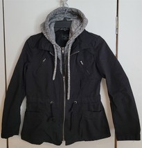 Womens S Love Tree Black Gray Hooded Hoodie Coat Jacket - £22.59 GBP