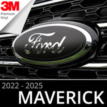 2022-2025 Ford Maverick Logo Emblem Insert Overlay Decals MATTE BLACK (Set of 2) - £18.00 GBP