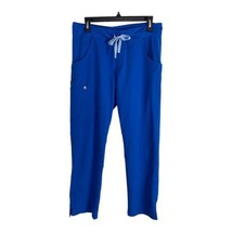 Figs Womens Pants Size Medium Blue Classic 4 Pockets Yoga Waist Medical Pants - £28.81 GBP