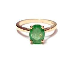 Beau Émeraude Bague 6x8 MM Ovale Émeraude Créateur Bague Émeraude Promesse Bague - £51.93 GBP