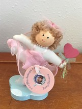 Russ FAIRY DANCERS Plush w Wood Head Blonde Curley Hair Pink Tutu &amp; Heart Wand  - $9.49