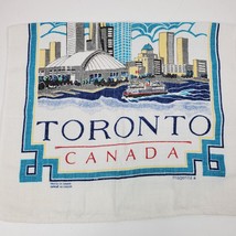 Vintage 1960s Kitchen Towel Toronto Canada 24x16 Inch Multicolor by Magenta - $16.83