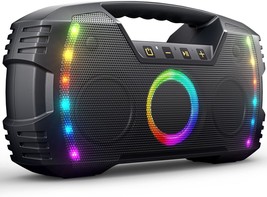 Portable Bluetooth Speaker With Beat-Driven Lights, Booming Bass,, And Camping. - £92.03 GBP