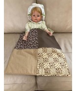 Handmade by PZQUILTS  Baby Doll Quilted Blanket with Polka Dots and Flower - $16.95