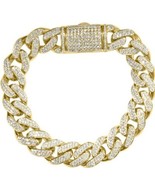 10.00 CT Miami Cubain Lien Diamant Homme Bracelet 14k or Jaune 89.3 Gr 2... - €27.210,34 EUR