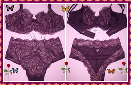 $74 34B Wicked PushUp wo pad Victorias Secret Ruby S HighWaist Pantie Bra Angels - £39.84 GBP