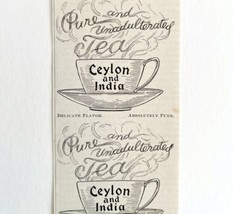 Ceylon And India Tea 1897 Advertisement Victorian Hot Beverage Teas DWKK9 - $17.50