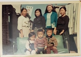Korean Women and Children Kodak Color Photo - £5.54 GBP