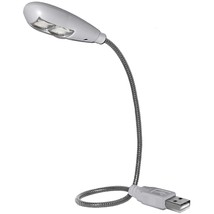 Usb Reading Lamp With 2 Led Lights And Flexible Gooseneck - Two Brightness Setti - £11.01 GBP
