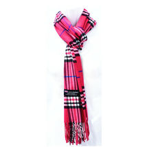 12 Pcs – Tartan – Hot Pink 100% Cashmere Scarf Scarves Plaid Wool Unisex  - £93.96 GBP