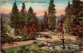 City Park Showing Fountain Portland OR Postcard PC670 - $4.99