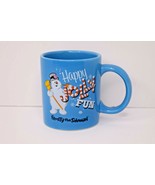 Frosty The Snowman Blue Coffee Mug Cup Happy Jolly Fun - $17.79 CAD