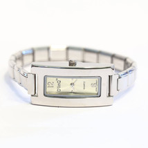 Cream Rectangular Italian Charm Bracelet Watch - Quartz Movement - WW111... - $13.74
