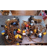 Vintage 4 Sets Of Christmas Light Strands Cloth Cord Bakelite Bulbs Unte... - $108.87 CAD