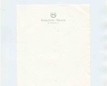 Sheraton Palace Hotel Sheet of Stationery San Francisco California 1950&#39;s - $17.82