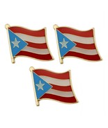 3 PUERTO RICO FLAG PINS 0.5&quot; Puerto Rican Lapel Pin Hat Tie Tack Badge L... - $186.26 MXN
