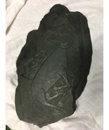 vintage hand carved slate stone big horn sheep carving signed Julie Clar... - $3,717.72 MXN