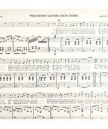 1886 The Sweet Letter From Home Sheet Music Parlor Organ Victorian 11.5 ... - $27.34 CAD