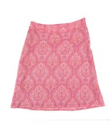 A-Line Skirt Knee-Length Pink Paisley Lined Handmade Sz. 4 - €12,62 EUR