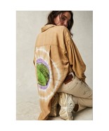 New Free People  Yin Yang Tie Dye Graphic Buttondown  $198  SMALL BOHO WTF - $135.40 CAD