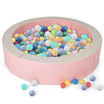 Detachable Foam Ball Pit with 50 Colorful Ocean Balls-Pink - Color: Pink - $127.06