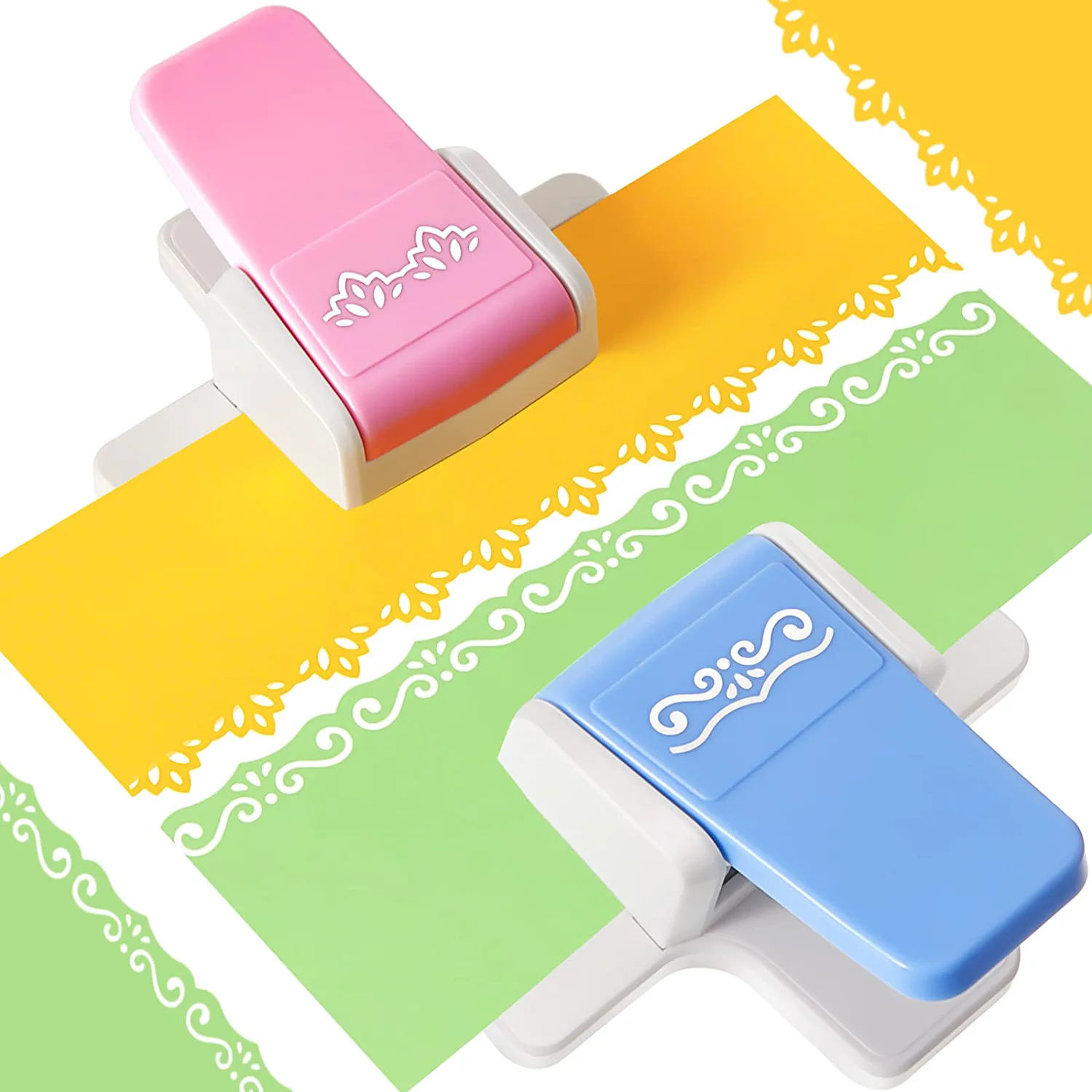 2 Pcs Paper Punch Border Craft Fancy Punches Flower Embossing Punch For Card Mak - £28.31 GBP
