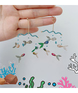 Fish Earrings Dangle Nature Earrings Fun Animal Earrings Summer Sea Earr... - $27.46 CAD